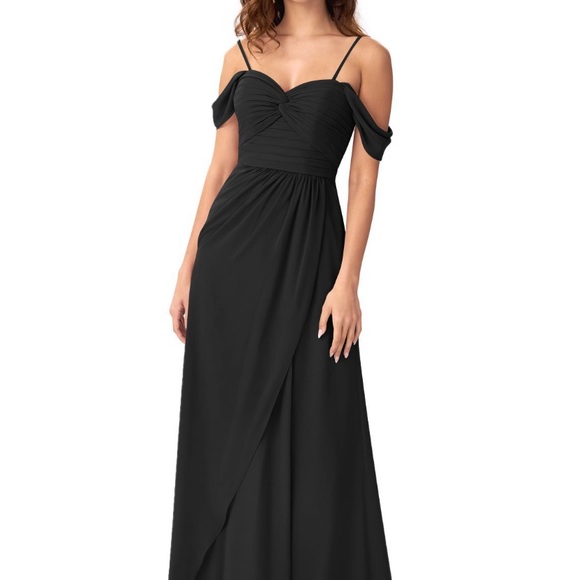 Custom made black Azazie bridesmaid dress. - Picture 5 of 10